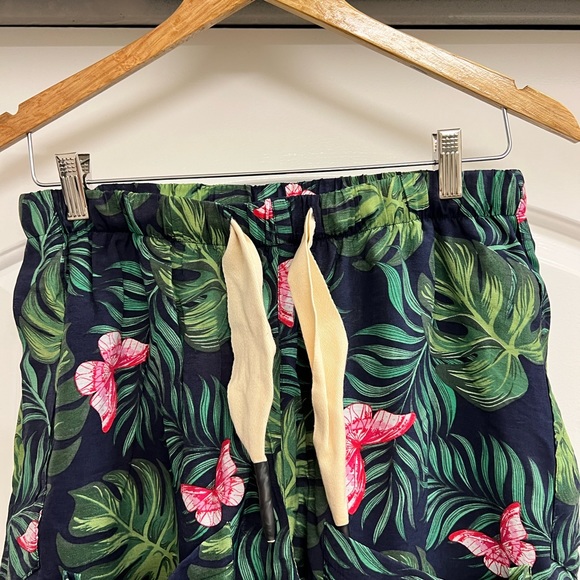 NWT Free People Sandrine Rose Butterfly Tropical Bush Pants - Picture 7 of 13
